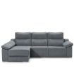Sofá Chaiselongue 3 Plazas Relax Eléctrico Dom Steel 280 cm Visto Frente Izquierda |SAYEZ|