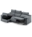 Sofá Chaiselongue 3 Plazas Relax Eléctrico Dom Steel 280 cm Visto Frente Izquierda |SAYEZ|