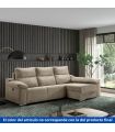 Sofá Chaiselongue 3 Plazas Relax Eléctrico Dom Sand 280 cm Vista Frente Derecha|SAYEZ|