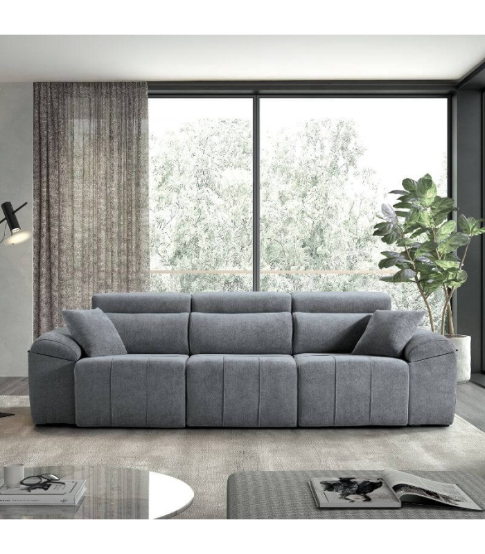Sofá Lineal 3 Plazas Irage Steel 280 cm |SAYEZ|