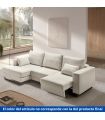 Sofá Chaiselongue 2 Plazas Monit Gris 300 cm Visto Frente Izquierda|SAYEZ|