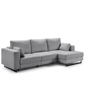 Sofá Chaiselongue 2 Plazas Monit Gris 300 cm Visto Frente Derecha |SAYEZ|