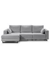 Sofá Chaiselongue 2 Plazas Monit Gris 300 cm Visto Frente Izquierda|SAYEZ|