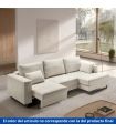 Sofá Chaiselongue 2 Plazas Monit Gris 300 cm Visto Frente Derecha|SAYEZ|