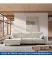 Sofá Chaiselongue 2 Plazas Monit Gris 300 cm Visto Frente Izquierda|SAYEZ|