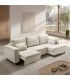 Sofá Chaiselongue 2 Plazas Monit Crema 300 cm Vista Frente Derecha |SAYEZ|