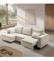 Sofá Chaiselongue 2 Plazas Monit Crema 300 cm Vista Frente Izquierda |SAYEZ|