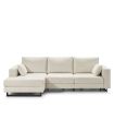 Sofá Chaiselongue 2 Plazas Monit Crema 300 cm Vista Frente Izquierda |SAYEZ|
