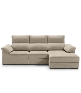 Sofá Chaiselongue 2 Plazas Cario Sand 285 cm Vista Frente Derecha|SAYEZ|
