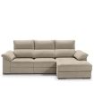 Sofá Chaiselongue 2 Plazas Cario Sand 285 cm Vista Frente Derecha|SAYEZ|