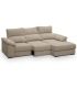 Sofá Chaiselongue 2 Plazas Cario Sand 285 cm Vista Frente Derecha|SAYEZ|