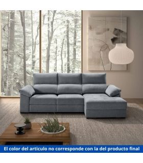 Sofá Chaiselongue 2 Plazas Cario Sand 285 cm Vista Frente Derecha|SAYEZ|
