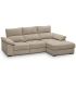 Sofá Chaiselongue 2 Plazas Cario Sand 285 cm Vista Frente Derecha|SAYEZ|