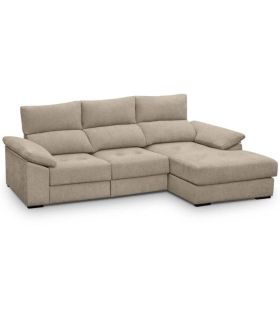 Sofá Chaiselongue 2 Plazas Cario Sand 285 cm Vista Frente Derecha|SAYEZ|