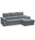 Sofá Chaiselongue 3 Plazas Cario 285 cm Steel Vista Frente Derecha|SAYEZ|