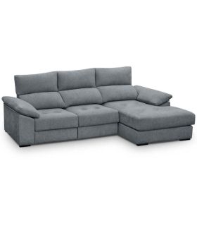 Sofá Chaiselongue 3 Plazas Cario 285 cm Steel Vista Frente Derecha|SAYEZ|
