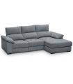 Sofá Chaiselongue 3 Plazas Cario 285 cm Steel Vista Frente Derecha|SAYEZ|