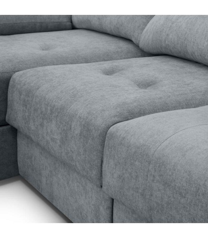 Sofá Chaiselongue 3 Plazas Cario 285 cm Steel|SAYEZ|