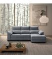 Sofá Chaiselongue 3 Plazas Cario 285 cm Steel Vista Frente Derecha|SAYEZ|