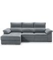 Sofá Chaiselongue 3 Plazas Cario 285 cm Steel Vista Frente Izquierda|SAYEZ|