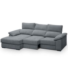 Sofá Chaiselongue 3 Plazas Cario 285 cm Steel Vista Frente Izquierda|SAYEZ|