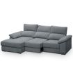 Sofá Chaiselongue 3 Plazas Cario 285 cm Steel Vista Frente Izquierda|SAYEZ|