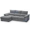 Sofá Chaiselongue 3 Plazas Cario 285 cm Steel Vista Frente Izquierda|SAYEZ|