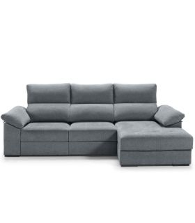 Sofá Chaiselongue 3 Plazas Cario 285 cm Steel Vista Frente Derecha|SAYEZ|