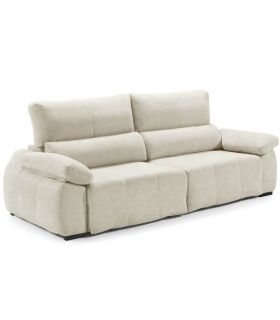 Sofá Lineal XL 2 Plazas Nuke Crema 255 cm |SAYEZ|