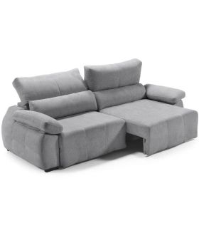 Sofá Lineal XL 2 Plazas Nuke Gris 255 cm Abierto|SAYEZ|