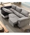 Sofá Chaiselongue 2 Plazas Oford Marengo 265 cm Vista Frente Izquierda Abierto |SAYEZ|