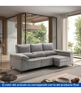 Sofá Chaiselongue 2 Plazas Oford 265 cm Beige Vista Frente Derecha Ambiente |SAYEZ|