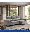 Sofá Chaiselongue 2 Plazas Oford 265 cm Beige Vista Frente Derecha Ambiente |SAYEZ|