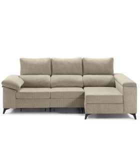 Sofá Chaiselongue 2 Plazas Oford 265 cm Beige Vista Frente Derecha|SAYEZ|
