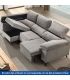 Sofá Chaiselongue 2 Plazas Oford 265 cm Beige Vista Frente Izquierda Abierto|SAYEZ|