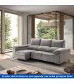 Sofá Chaiselongue 2 Plazas Oford  265 cm Beige Vista Frente Izquierda Ambiente |SAYEZ|