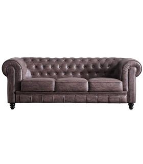 Sofá 3 Plazas Xester Chocolate Envejecido 205 cm |SAYEZ|
