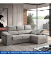 Sofá Chaiselongue Relax 2 Plazas Iura Plomo 240 cm Vista Frente Derecha |SAYEZ|