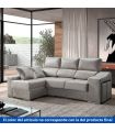 Sofá Chaiselongue Relax 2 Plazas Iura Plomo 240 cm Vista Frente Izquierda |SAYEZ|