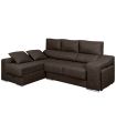 Sofá Chaiselongue Relax 2 Plazas Iura Plomo 240 cm Vista Frente Izquierda |SAYEZ|