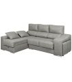 Sofá Chaiselongue Relax 3 Plazas Iura Cemento 240 cm Vista Frente Izquierda |SAYEZ|