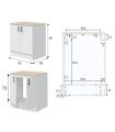 Conjunto Muebles Cocina 400 cm NOVA,  Mueble Bajo 2 puertas Fregadero, Medidas | SAYEZ |