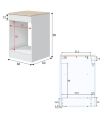 Conjunto Muebles Cocina 400 cm NOVA, Mueble Bajo Horno, Medidas | SAYEZ |
