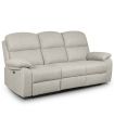 Sofá Lineal 3 Plazas 2 Relax Eléctrico Beige Ambar |SAYEZ|