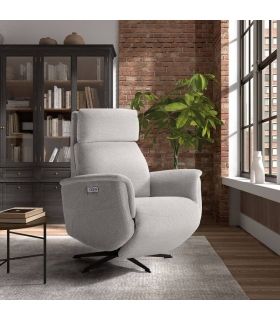 Sillón Relax Giratorio 360º Eléctrico Bella Gris Claro |SAYEZ|