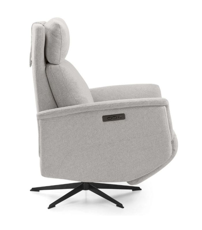 Sillón Relax Giratorio 360º Eléctrico Bella Gris Claro |SAYEZ|