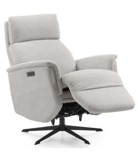 Sillón Relax Giratorio 360º Eléctrico Bella Gris Claro |SAYEZ|