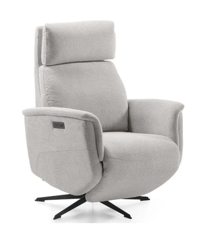 Sillón Relax Giratorio 360º Eléctrico Bella Gris Claro |SAYEZ|