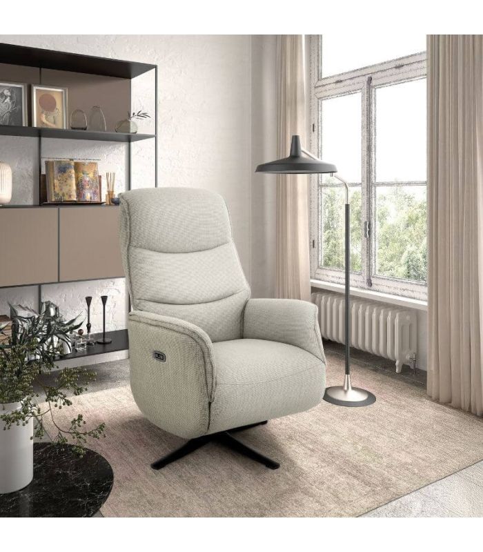 Sillón Relax Giratorio 360º Eléctrico Calma Beige |SAYEZ|