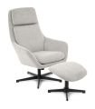 Sillón Giratorio 360º con Reposapiés Picra Gris claro|SAYEZ|